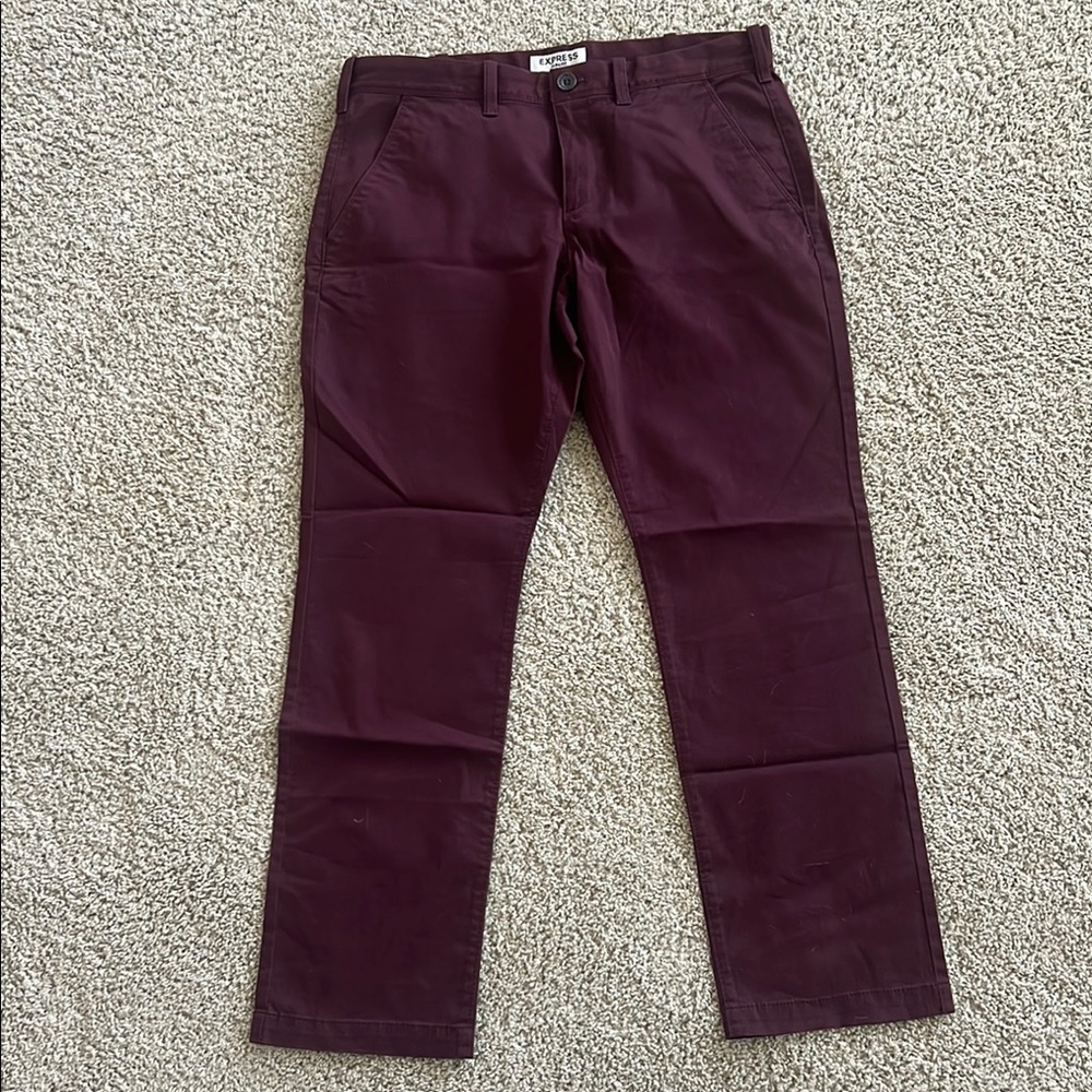 Express Purple Slim Fit Chinos